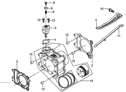 Подбор запчастей Цилиндр Двигатель GTS 250 (LM25W-6_edited) GTS 250 SYM