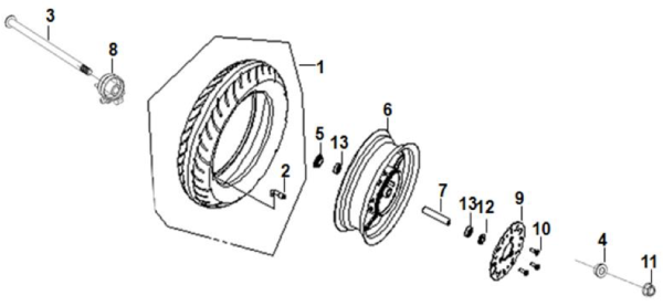 Переднее колесо