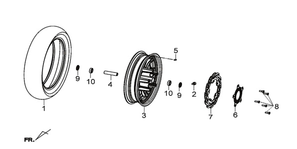 Подбор запчастей Переднее колесо Кузов/Электрика JoyMax 300i JoyMax 300i SYM
