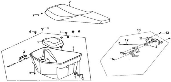 Седло и подседельная ёмкость