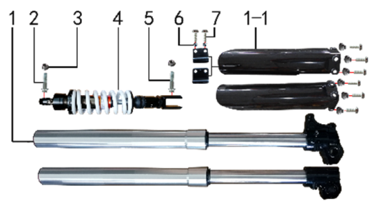 Подбор запчастей Амортизаторы PH10 stunt PH 125 Stunt BSE