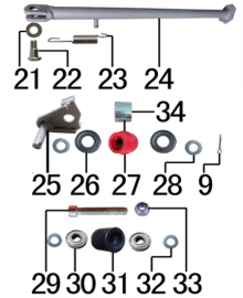 Подбор запчастей Подставка M4 (101310017) с 2022 M4 BSE