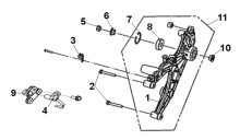 Подбор запчастей Задняя вилка Рама JoyRide 300 LJ30W1-EU JoyRide 300 SYM