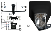 Подбор запчастей Фара PH10L 125 ZS (101190071) 2022 PH 125E BSE