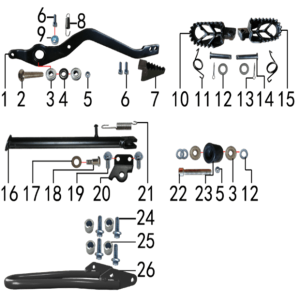 Подставка и подножки