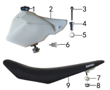 Подбор запчастей Бак топливный и седло Z3 2022 19/16 USB (101210039) Z3 BSE