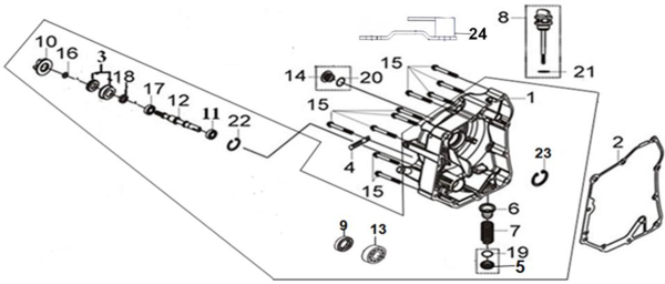 Правая крышка картера