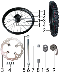 Подбор запчастей Колесо переднее PH10L MXR 125 MXR 125 BSE