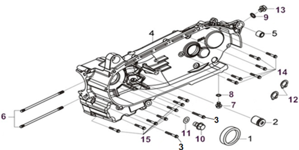 Левый картер