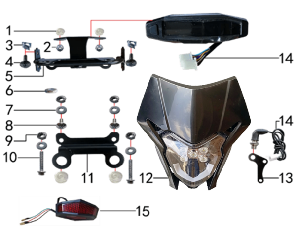 Фара и приборная панель