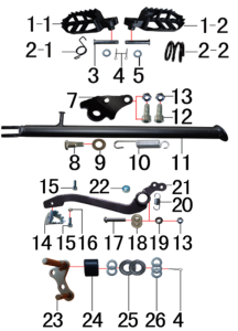 Подбор запчастей Подставка и подножки Z2L 21\18 (101240049) Z2L BSE