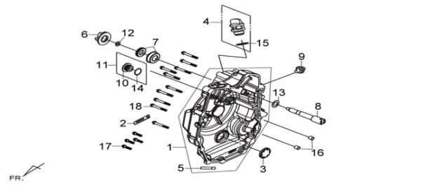 Правая крышка картера