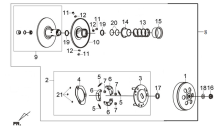Подбор запчастей Сцепление в сборе Двигатель JoyRide 300 LJ30W1-EU JoyRide 300 SYM