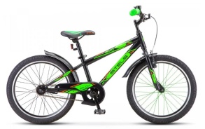 Детский велосипед STELS Pilot-200 Gent 20" Z010 11" Чёрный/салатовый (LU092547)